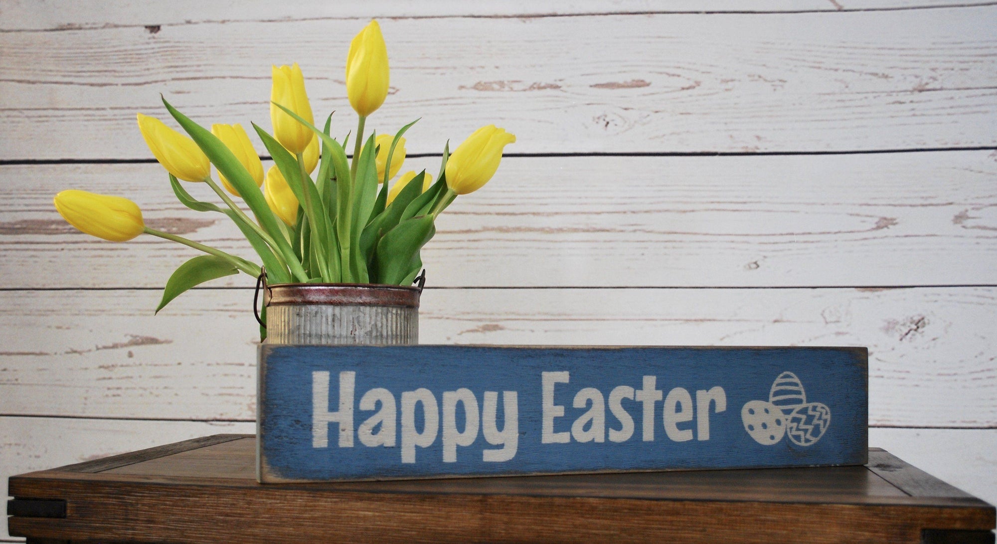 Easter Decorations, Easter Sign, Happy Easter - A Rustic Feeling