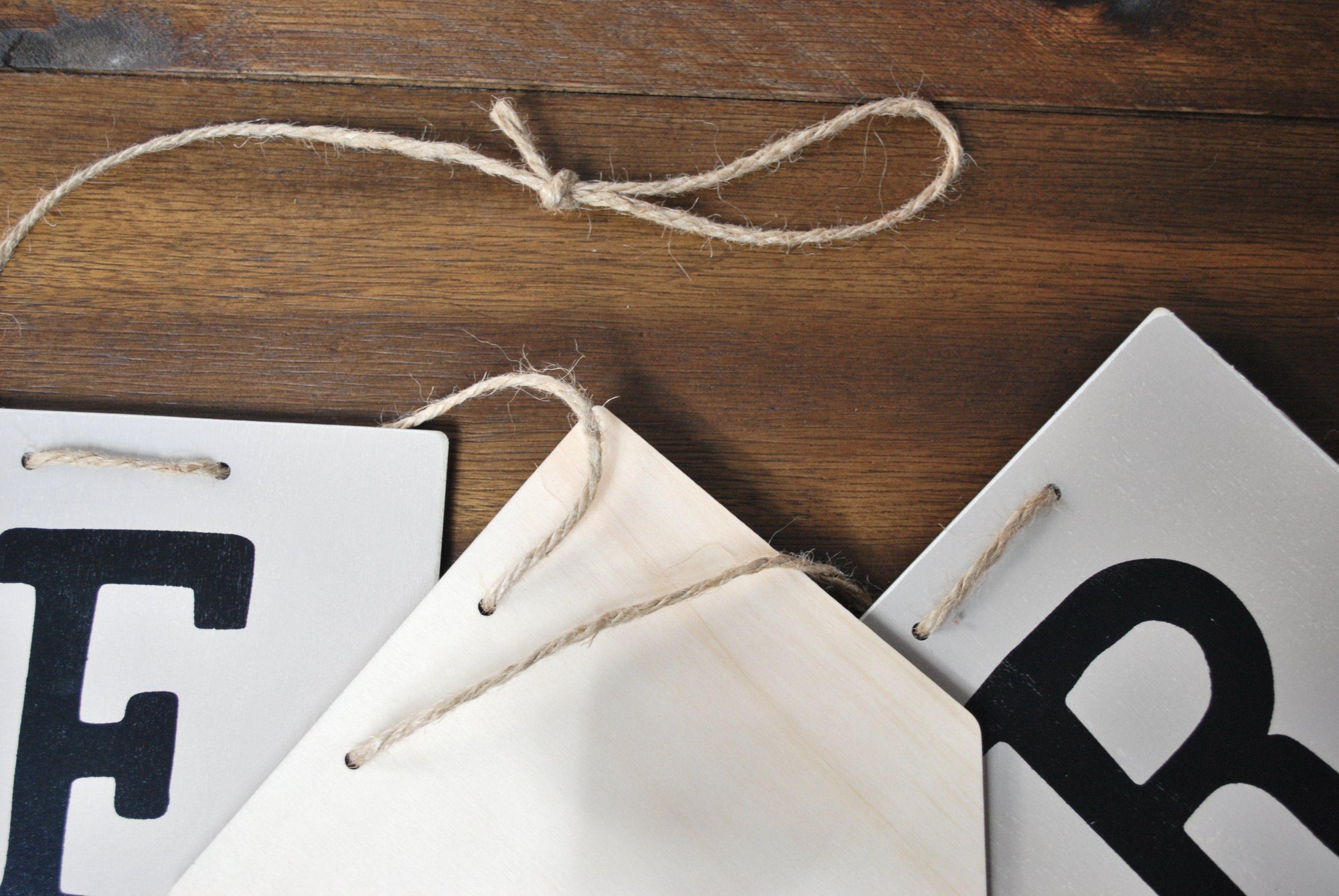 Farmhouse Decor, Farm Wood Garland - A Rustic Feeling