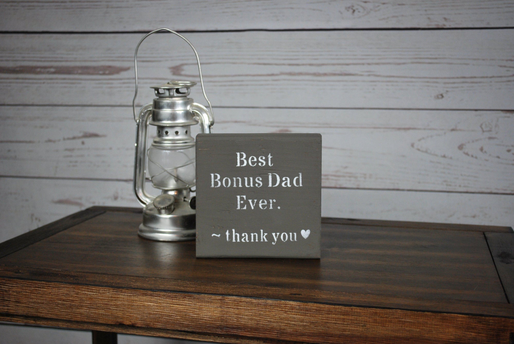 Bonus Dad, Step Dad Sign - A Rustic Feeling