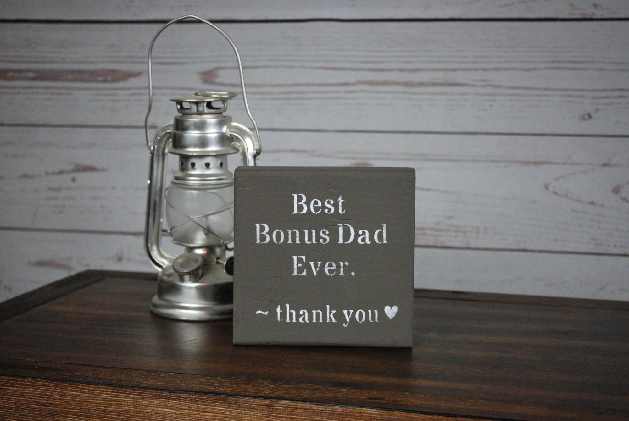 Bonus Dad, Step Dad Sign - A Rustic Feeling