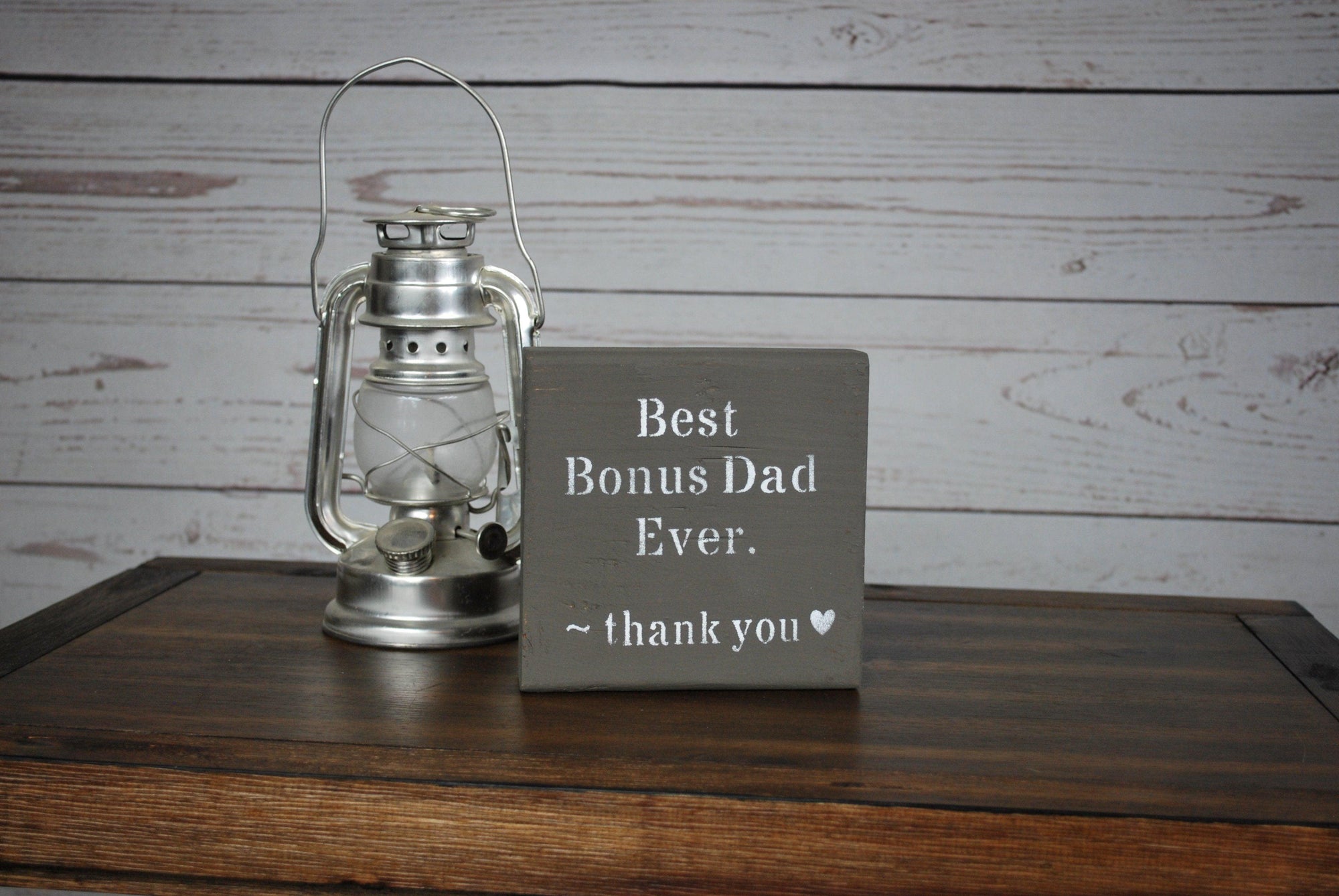 Bonus Dad, Step Dad Sign - A Rustic Feeling