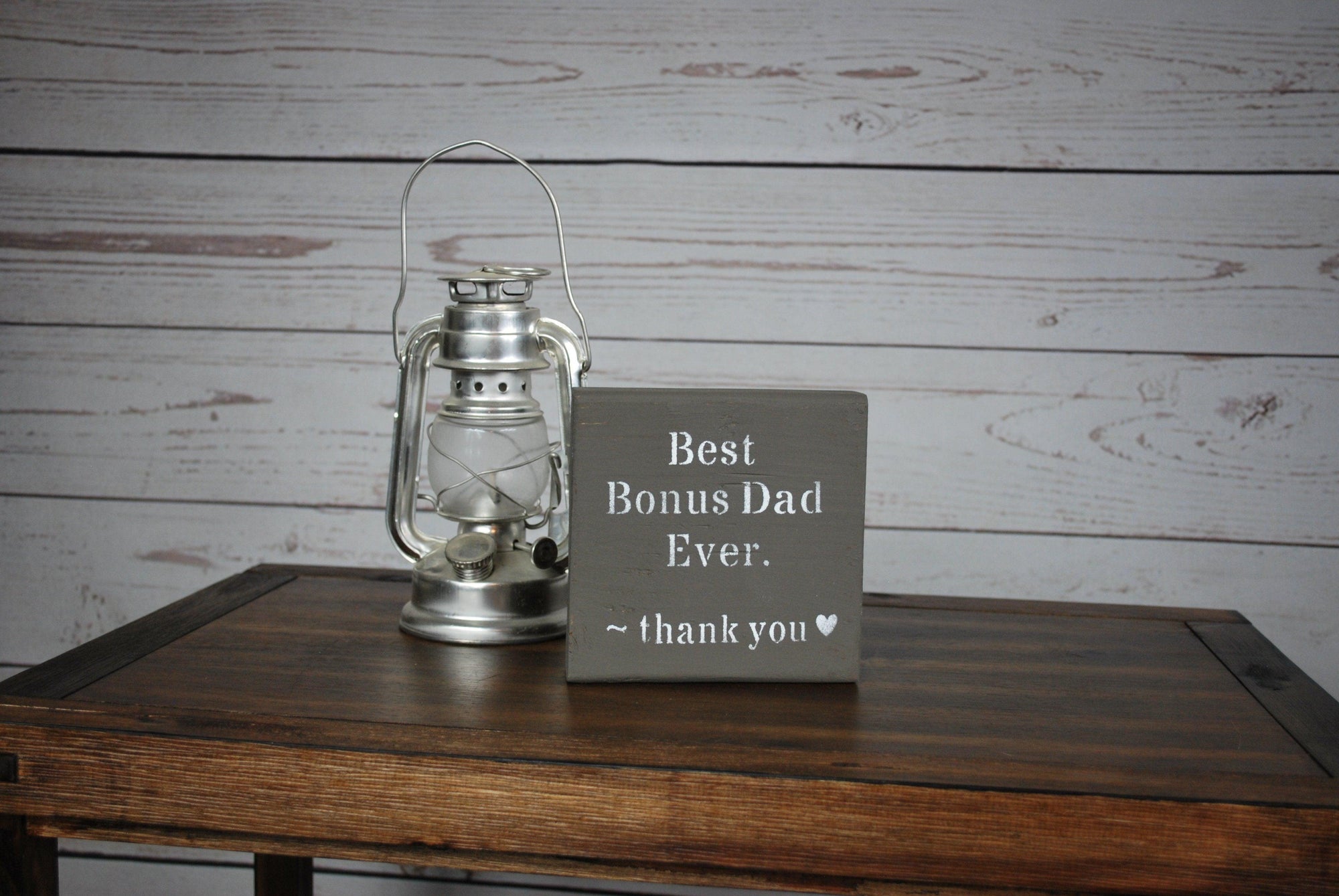 Bonus Dad, Step Dad Sign - A Rustic Feeling