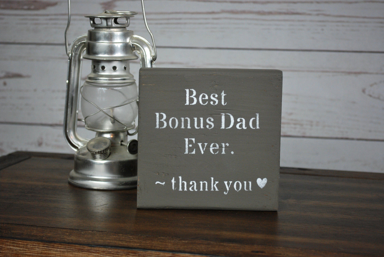 Bonus Dad, Step Dad Sign - A Rustic Feeling