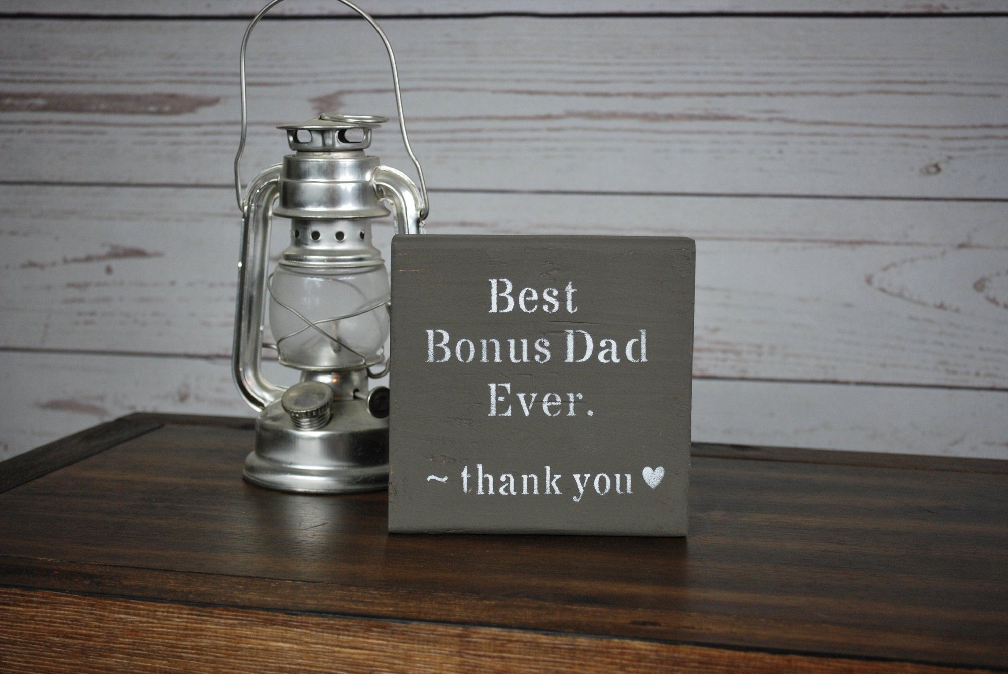 Bonus Dad, Step Dad Sign - A Rustic Feeling