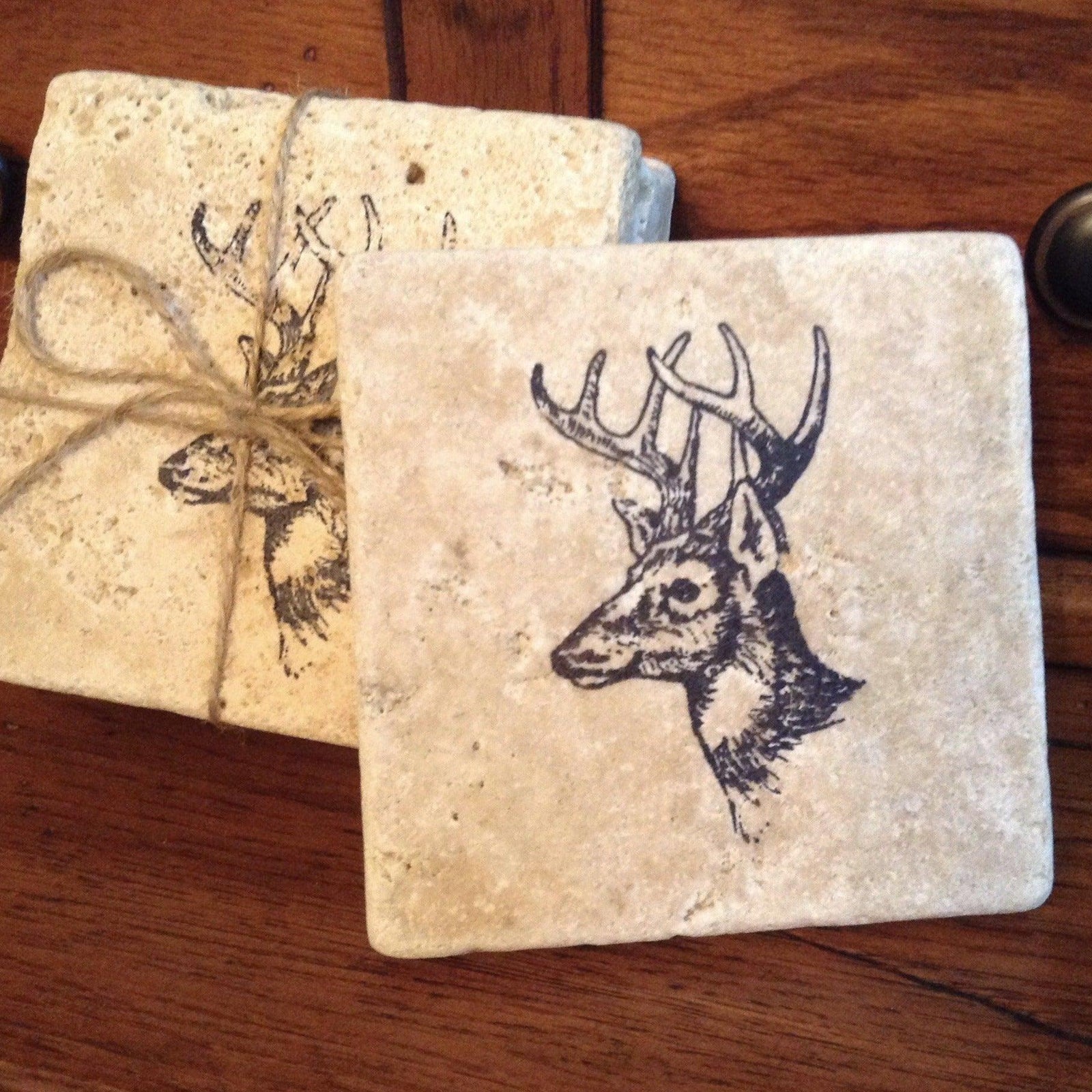 Deer Cabin Coasters - A Rustic Feeling