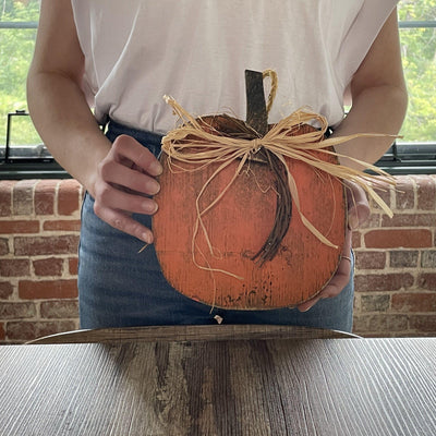 Handcrafted Wood Pumpkin - A Rustic Feeling