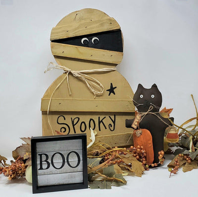 Boo Rustic Halloween Wood Sign - A Rustic Feeling