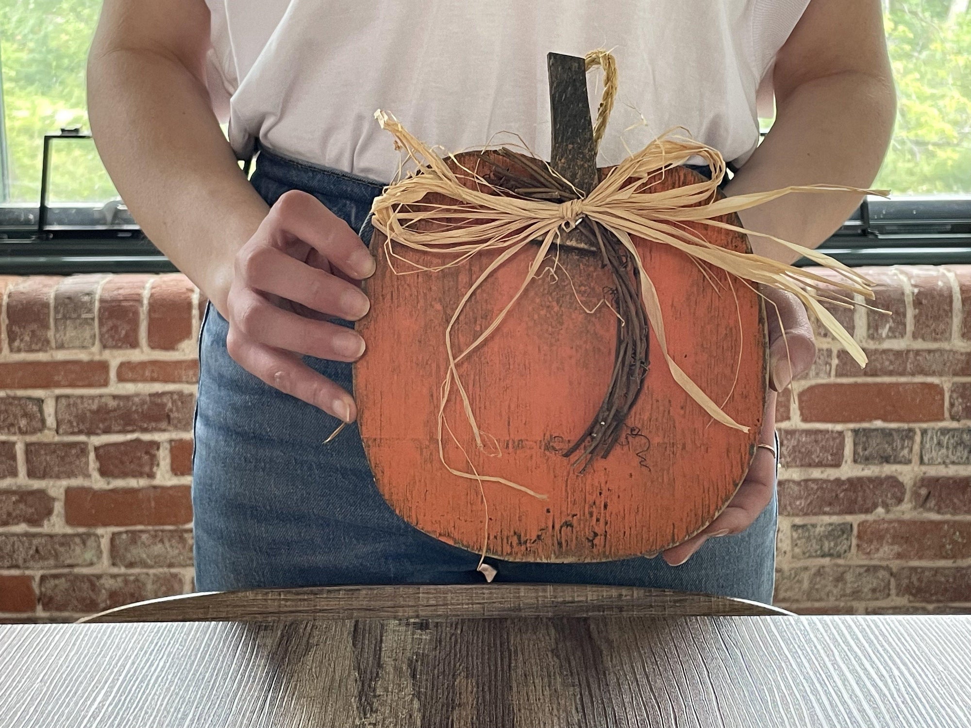 Handcrafted Wood Pumpkin - A Rustic Feeling