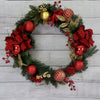 Christmas Wreath with Ornaments - A Rustic Feeling