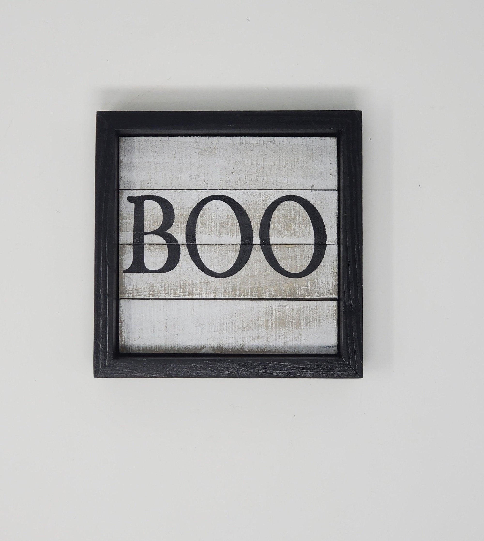Boo Rustic Halloween Wood Sign - A Rustic Feeling
