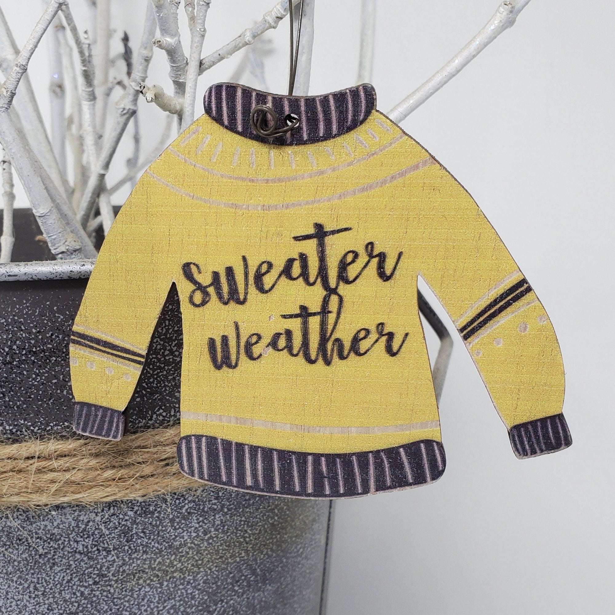 Cute Fall Sweater Decorations - Set of 3 - A Rustic Feeling