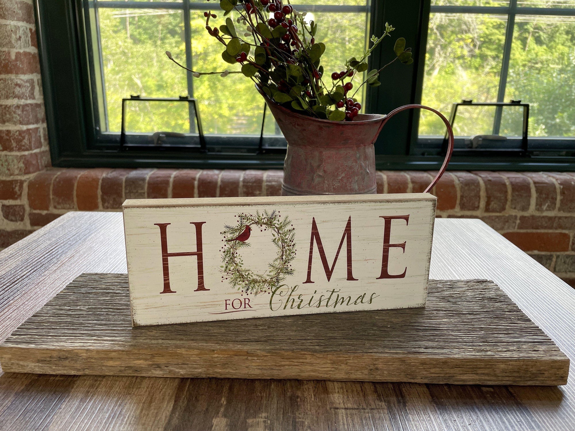 Home For Christmas Rustic Holiday Sign - A Rustic Feeling