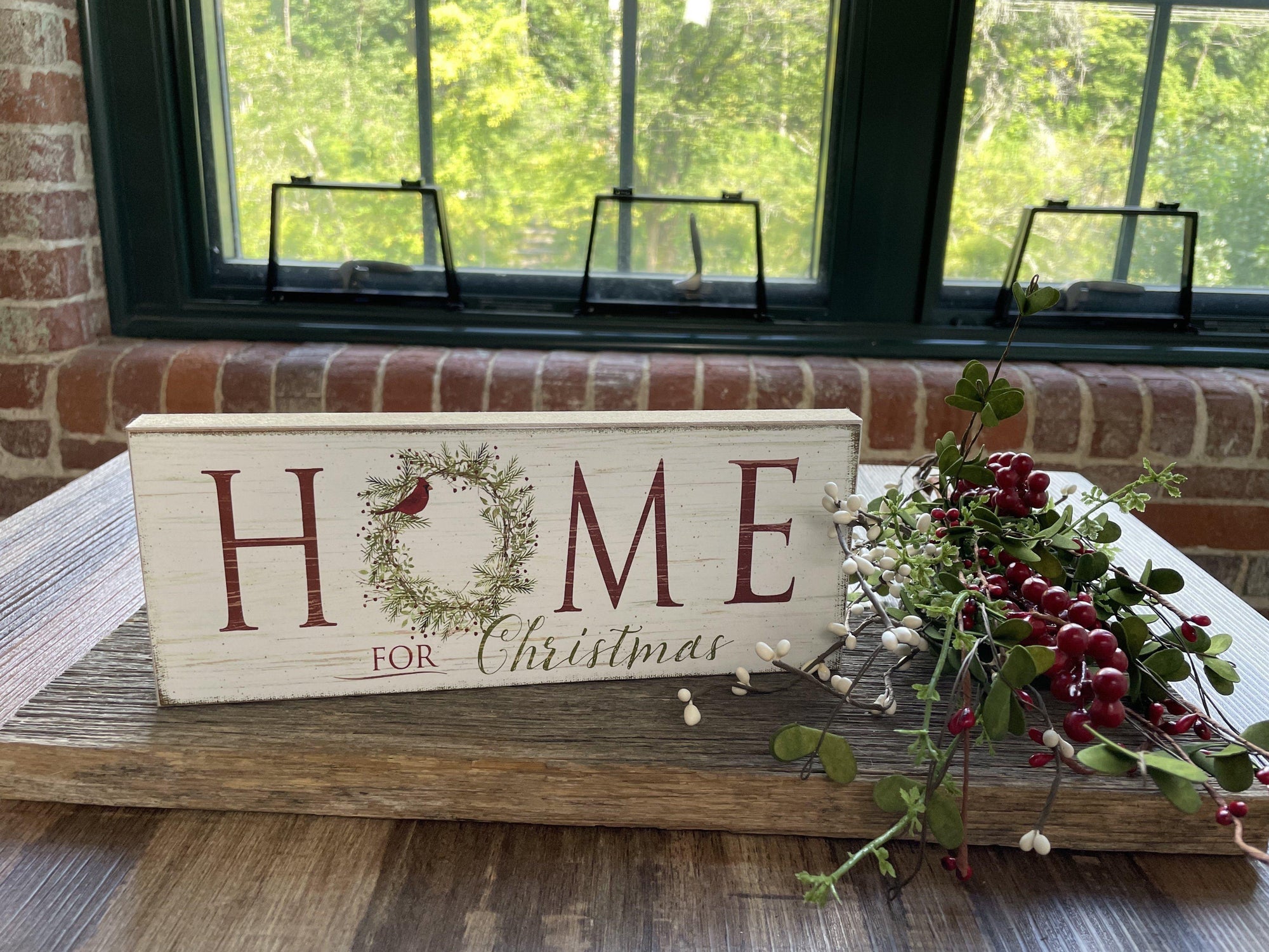 Home For Christmas Rustic Holiday Sign - A Rustic Feeling