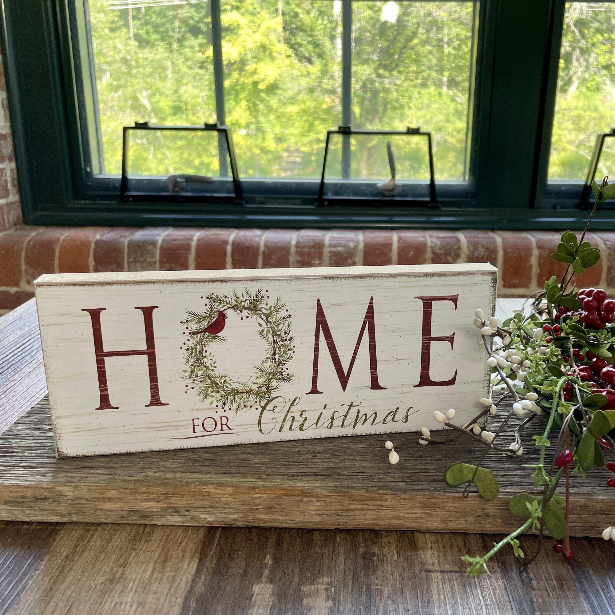 Home For Christmas Rustic Holiday Sign - A Rustic Feeling