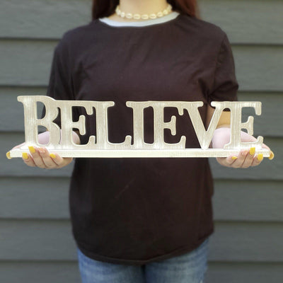 Believe Farmhouse Rustic Sign - A Rustic Feeling