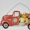 Red Vintage Truck with Pumpkins - A Rustic Feeling