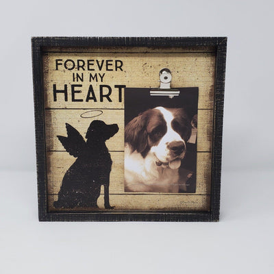 Dog Memorial Gift - Forever in My Heart - A Rustic Feeling