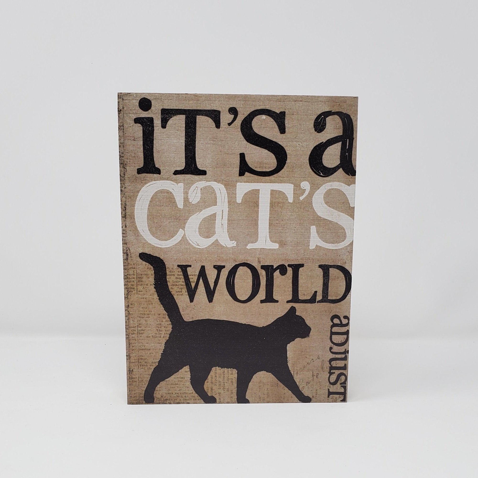 Cat Lover Gift Pet Decor A Rustic Feeling 