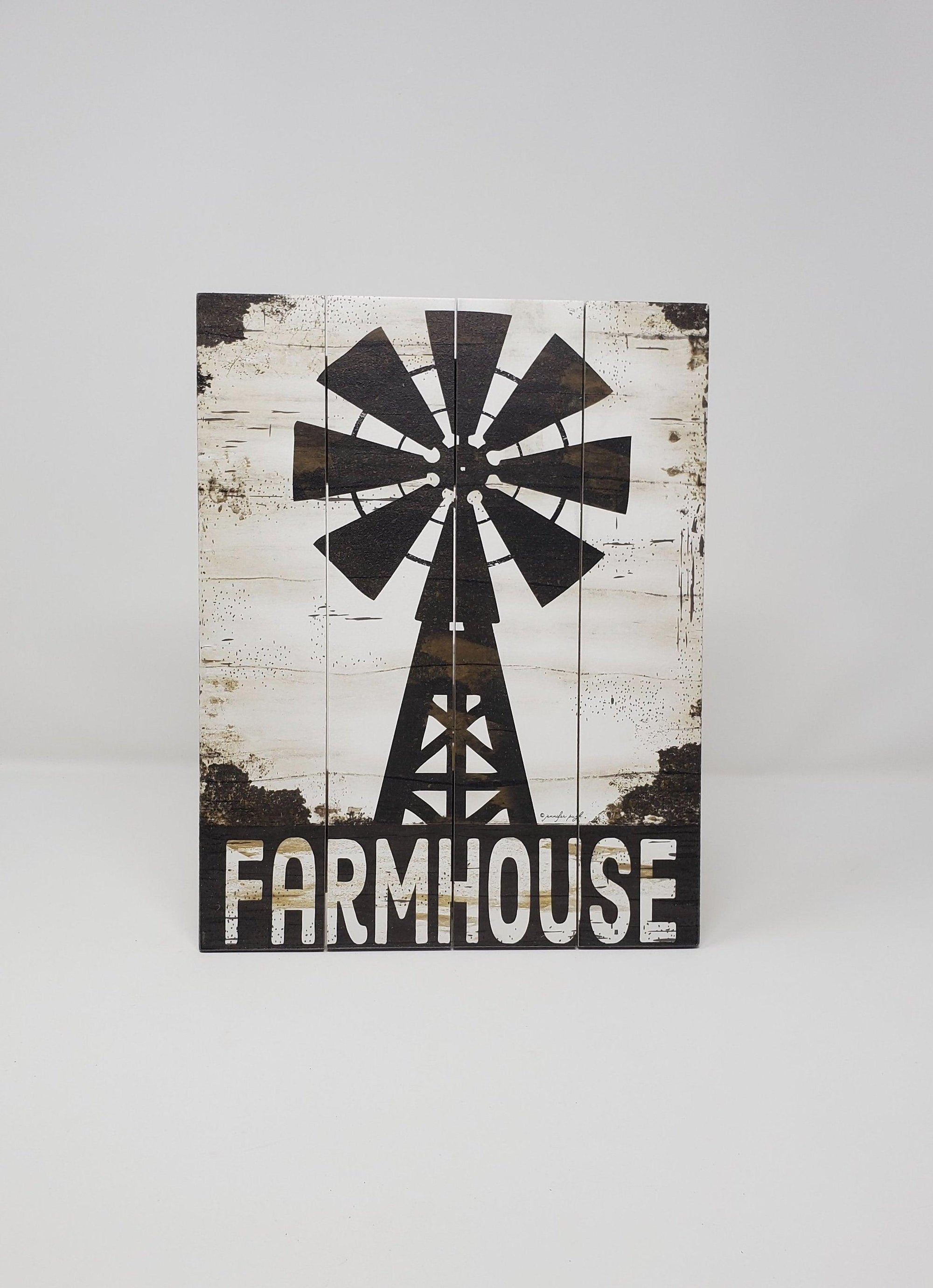 Farmhouse Windmill Wood Pallet Sign - A Rustic Feeling