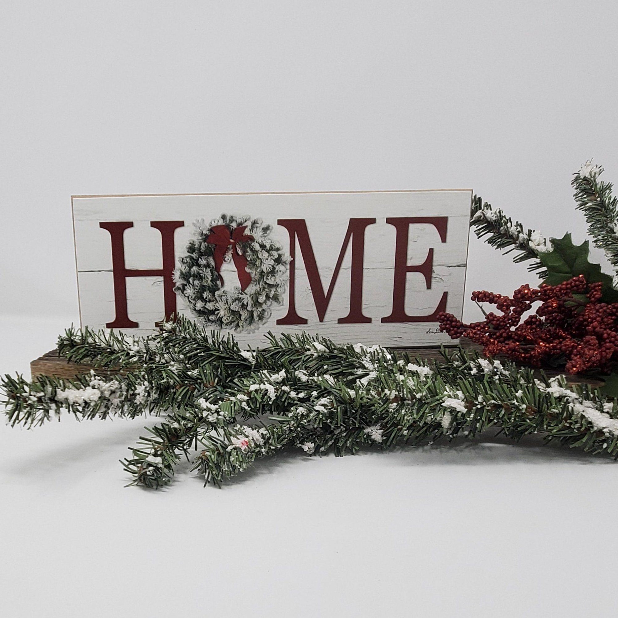 Home with Winter Wreath - A Rustic Feeling