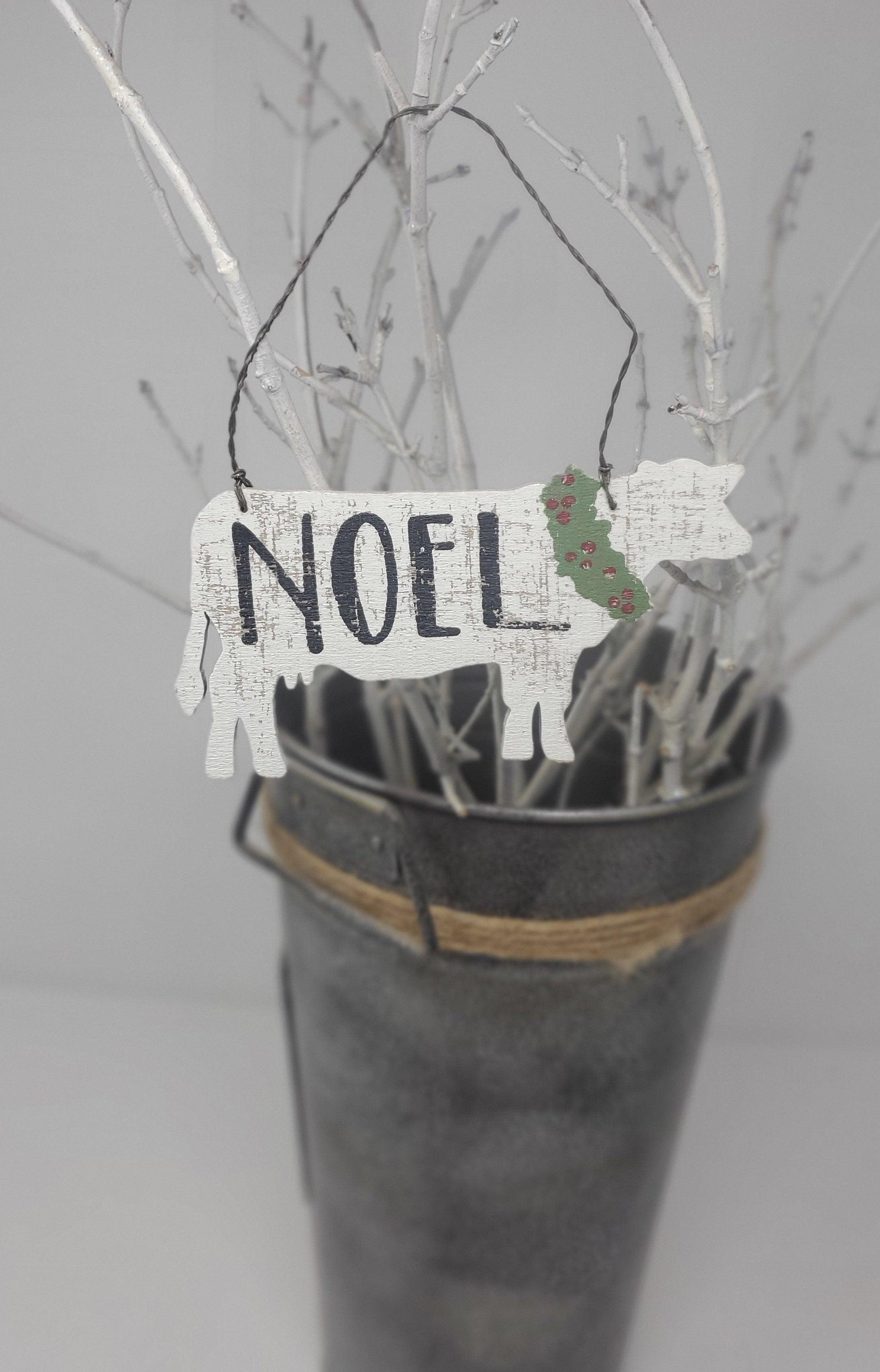 Farm Animal Wood Ornaments Set of 4 - A Rustic Feeling