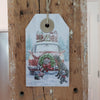Vintage Red Car Tag Sign - A Rustic Feeling