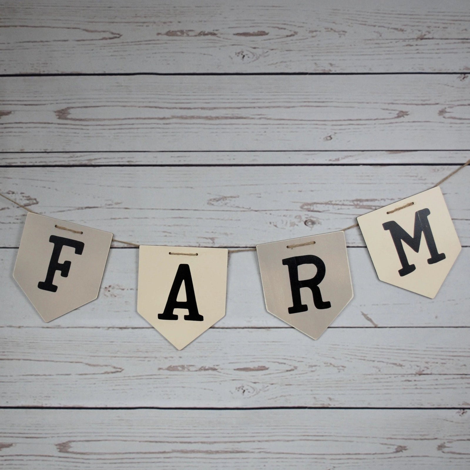 Farmhouse Decor, Farm Wood Garland - A Rustic Feeling
