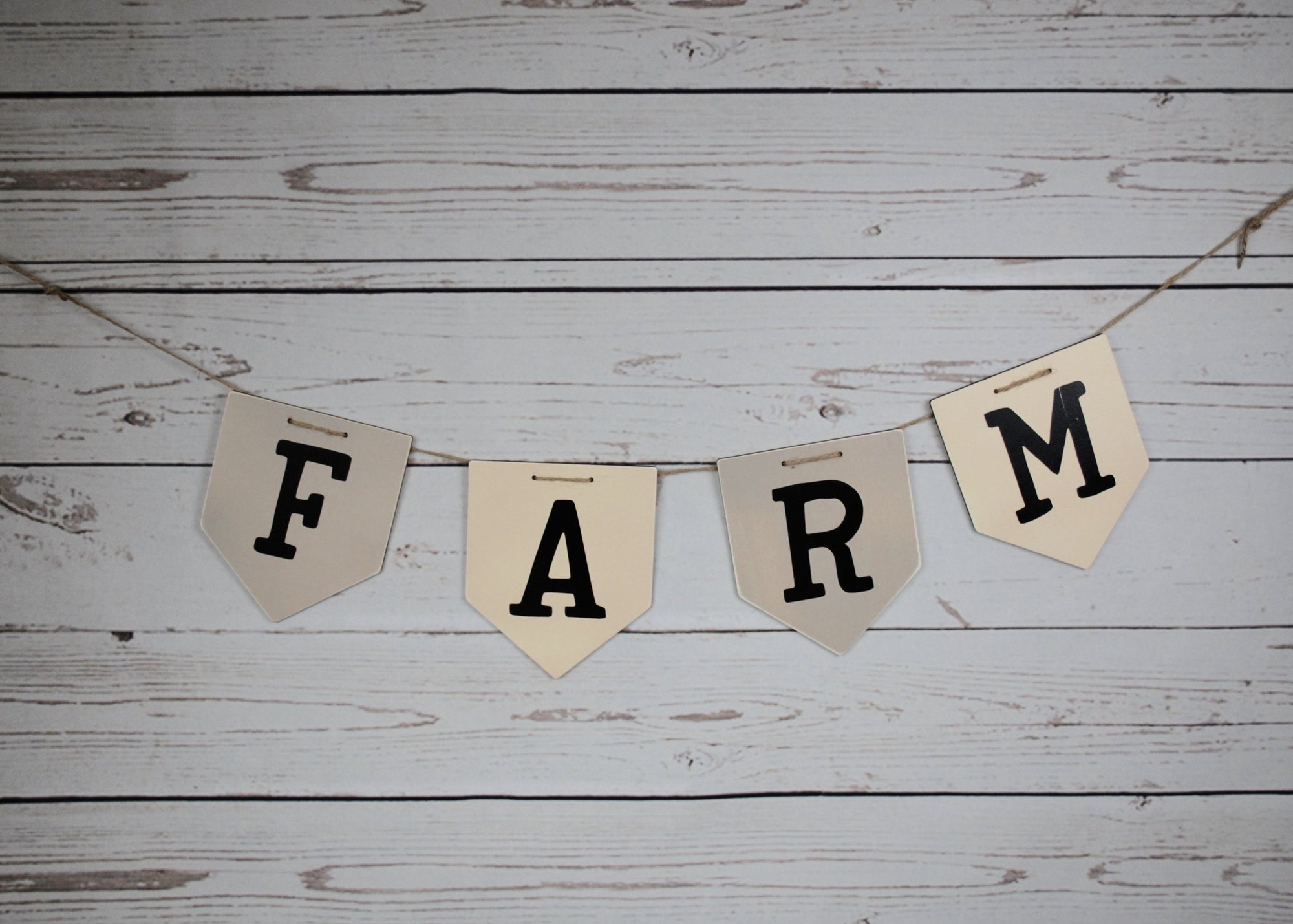 Farmhouse Decor, Farm Wood Garland - A Rustic Feeling