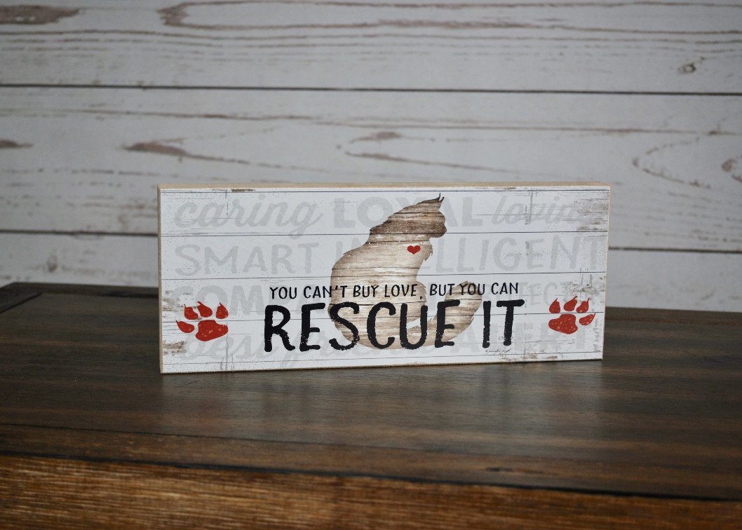 Pet Rescue Sign - A Rustic Feeling
