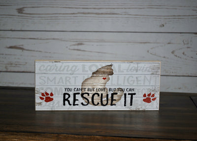 Pet Rescue Sign - A Rustic Feeling