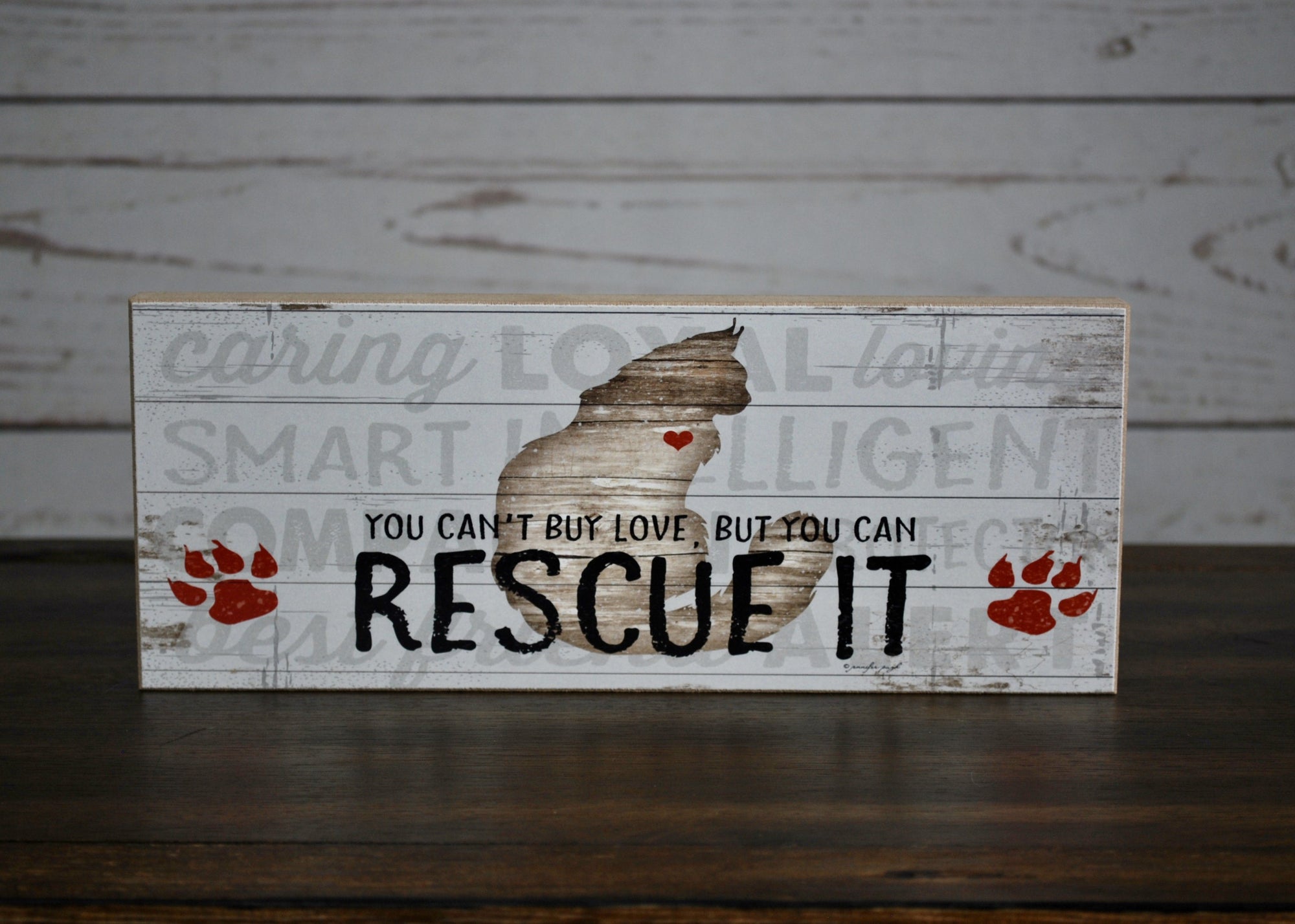 Pet Rescue Sign - A Rustic Feeling
