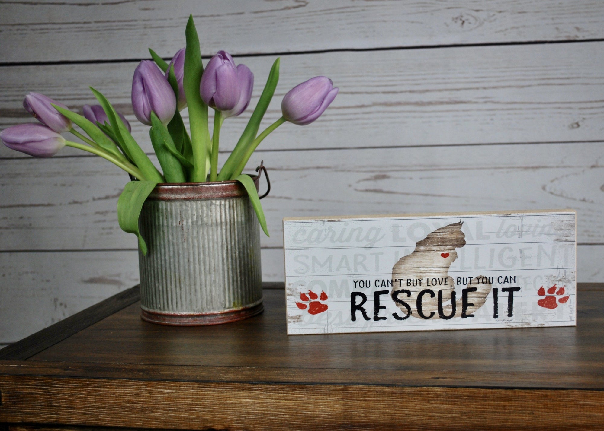 Pet Rescue Sign - A Rustic Feeling