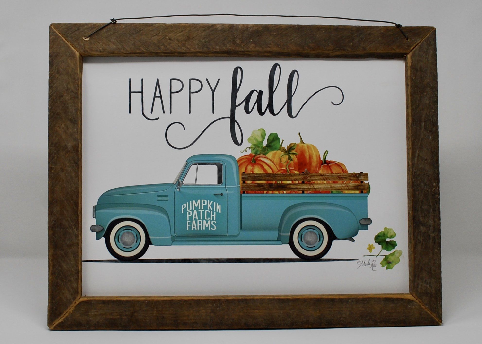 Vintage Truck Pumpkin Fall Decor - A Rustic Feeling