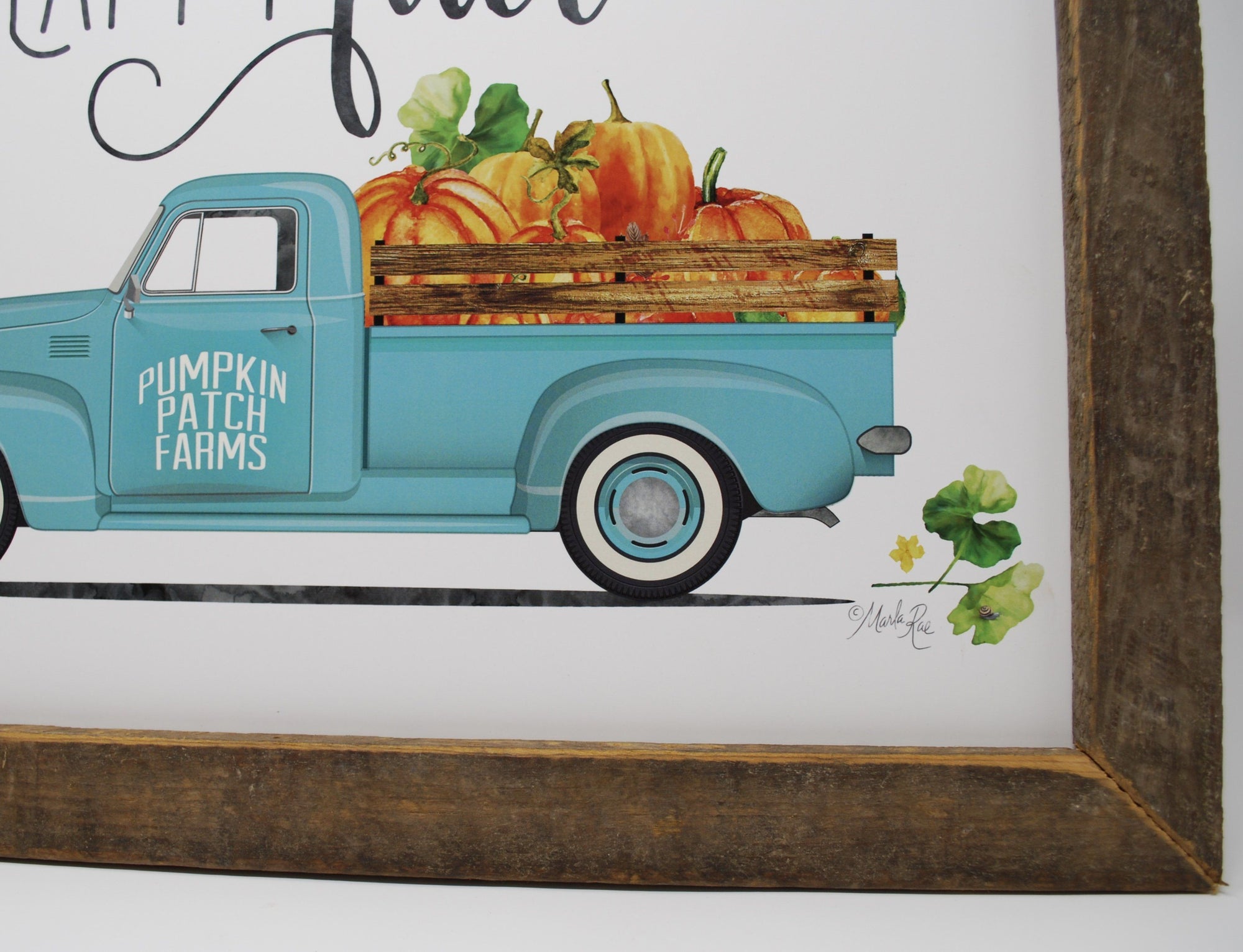 Vintage Truck Pumpkin Fall Decor - A Rustic Feeling