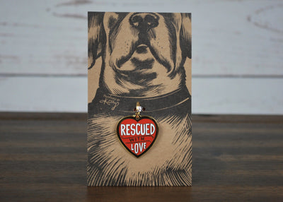 Dog Rescue Collar Charm - A Rustic Feeling
