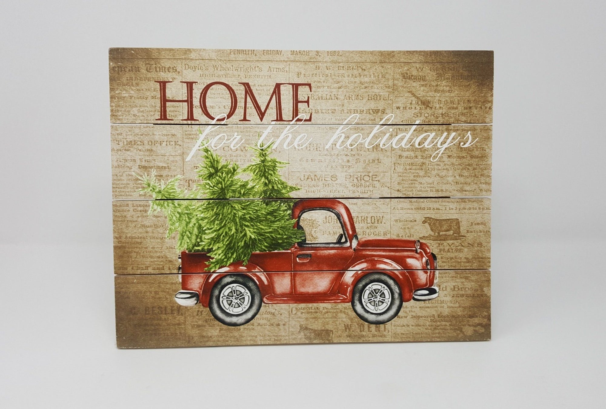 Red Rustic Truck Christmas Decor - A Rustic Feeling