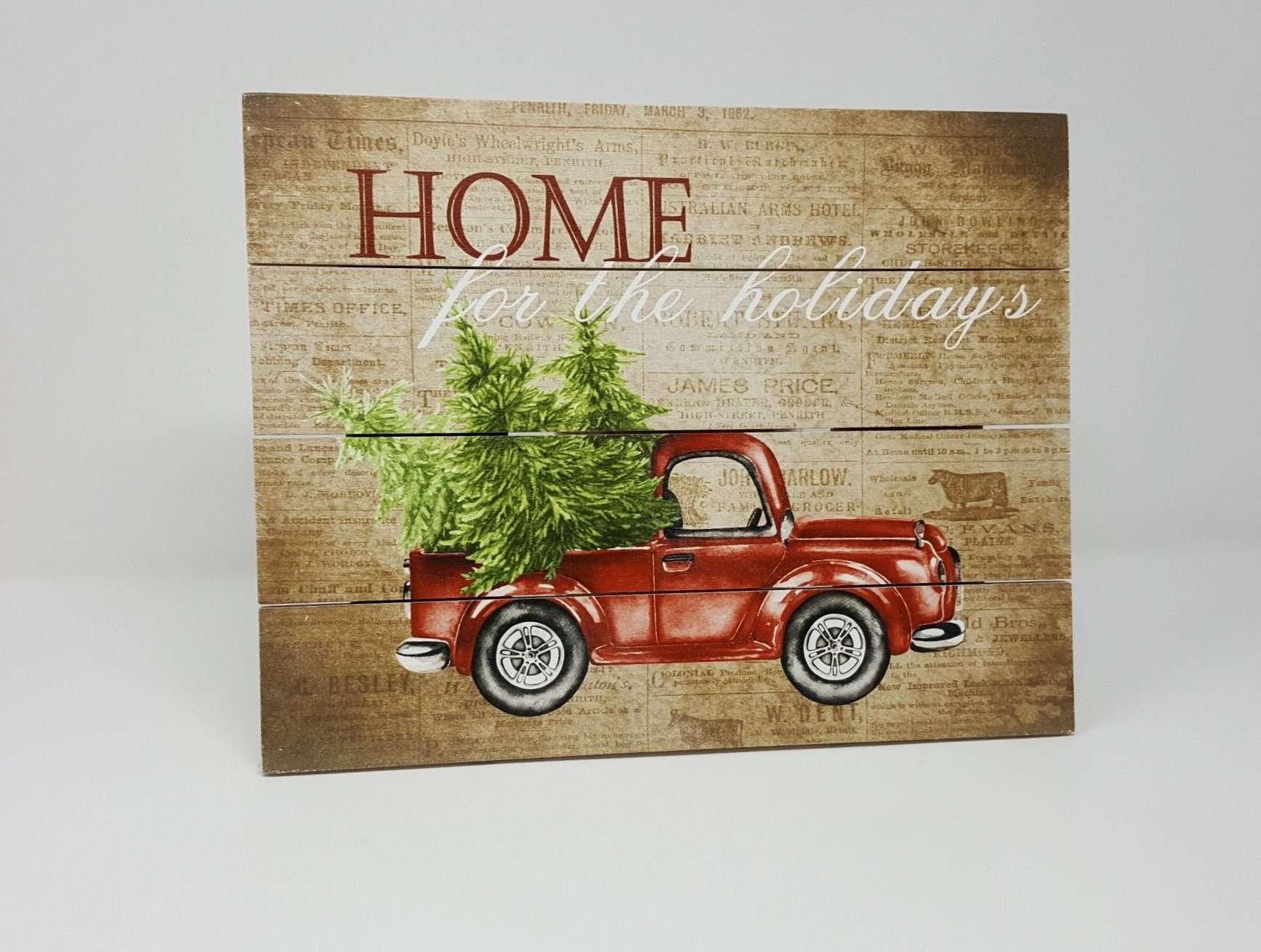 Red Rustic Truck Christmas Decor - A Rustic Feeling
