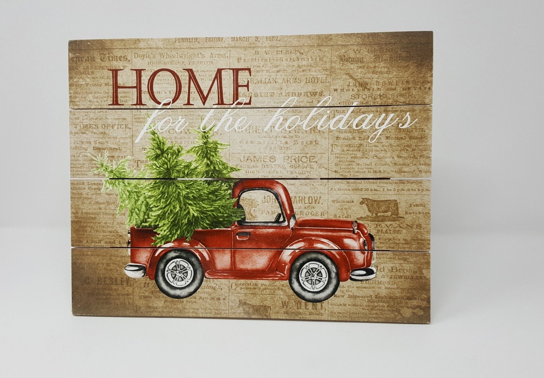 Red Rustic Truck Christmas Decor - A Rustic Feeling