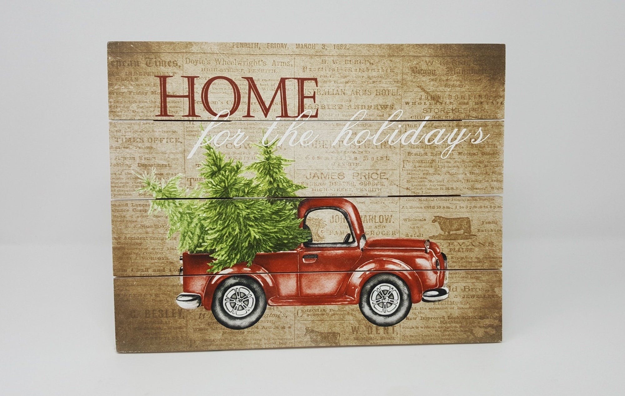 Red Rustic Truck Christmas Decor - A Rustic Feeling