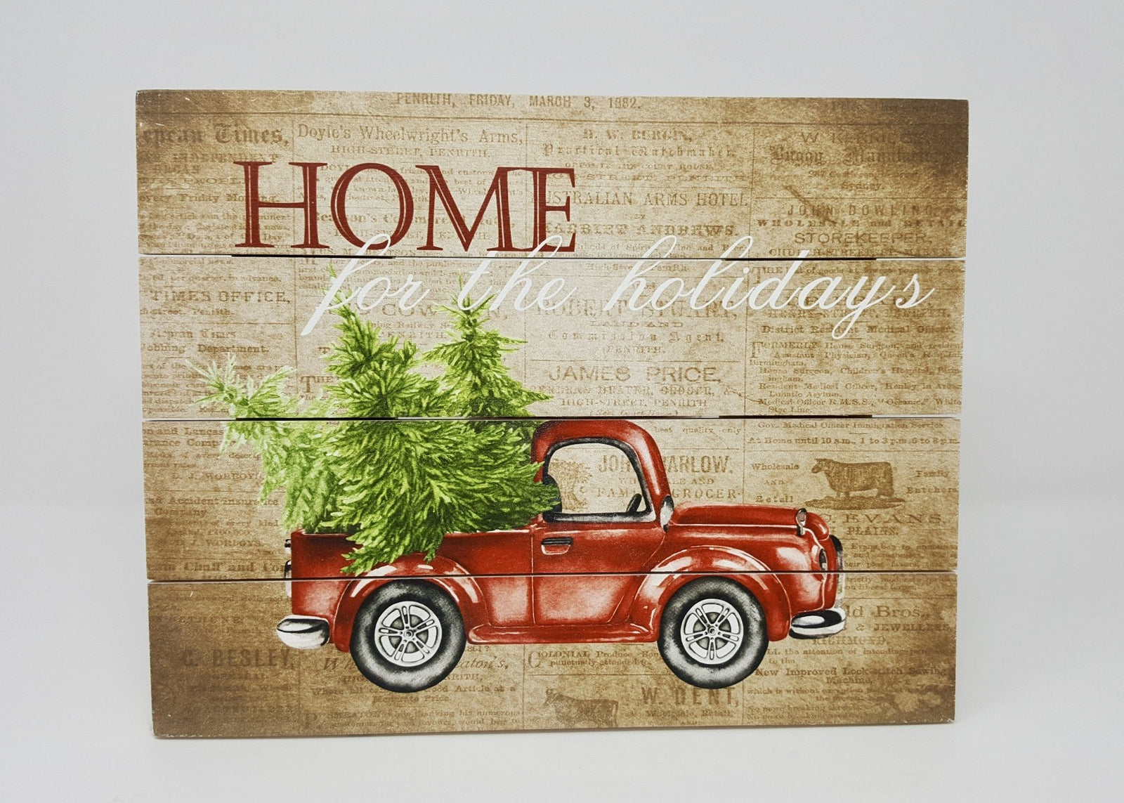 Red Rustic Truck Christmas Decor - A Rustic Feeling
