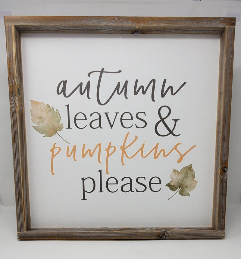 Pumpkin Fall Sign - A Rustic Feeling