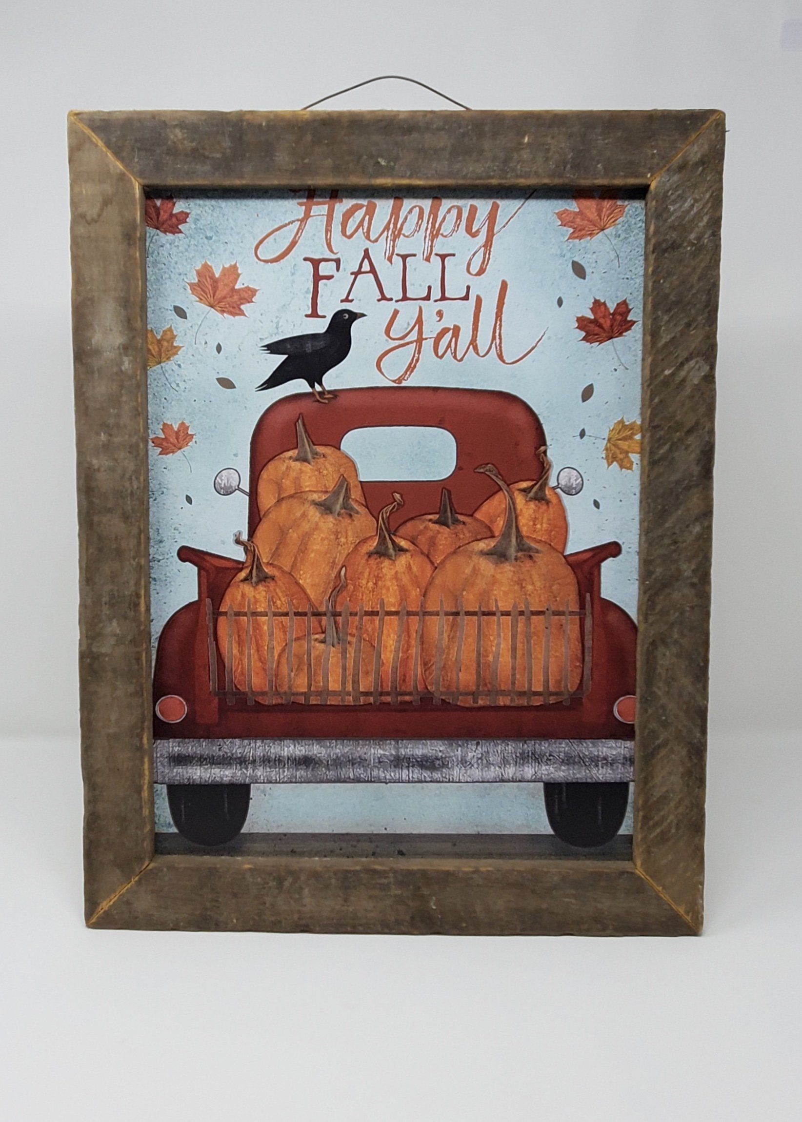 Rustic Truck Happy Fall Y'all Farmhouse Sign - A Rustic Feeling