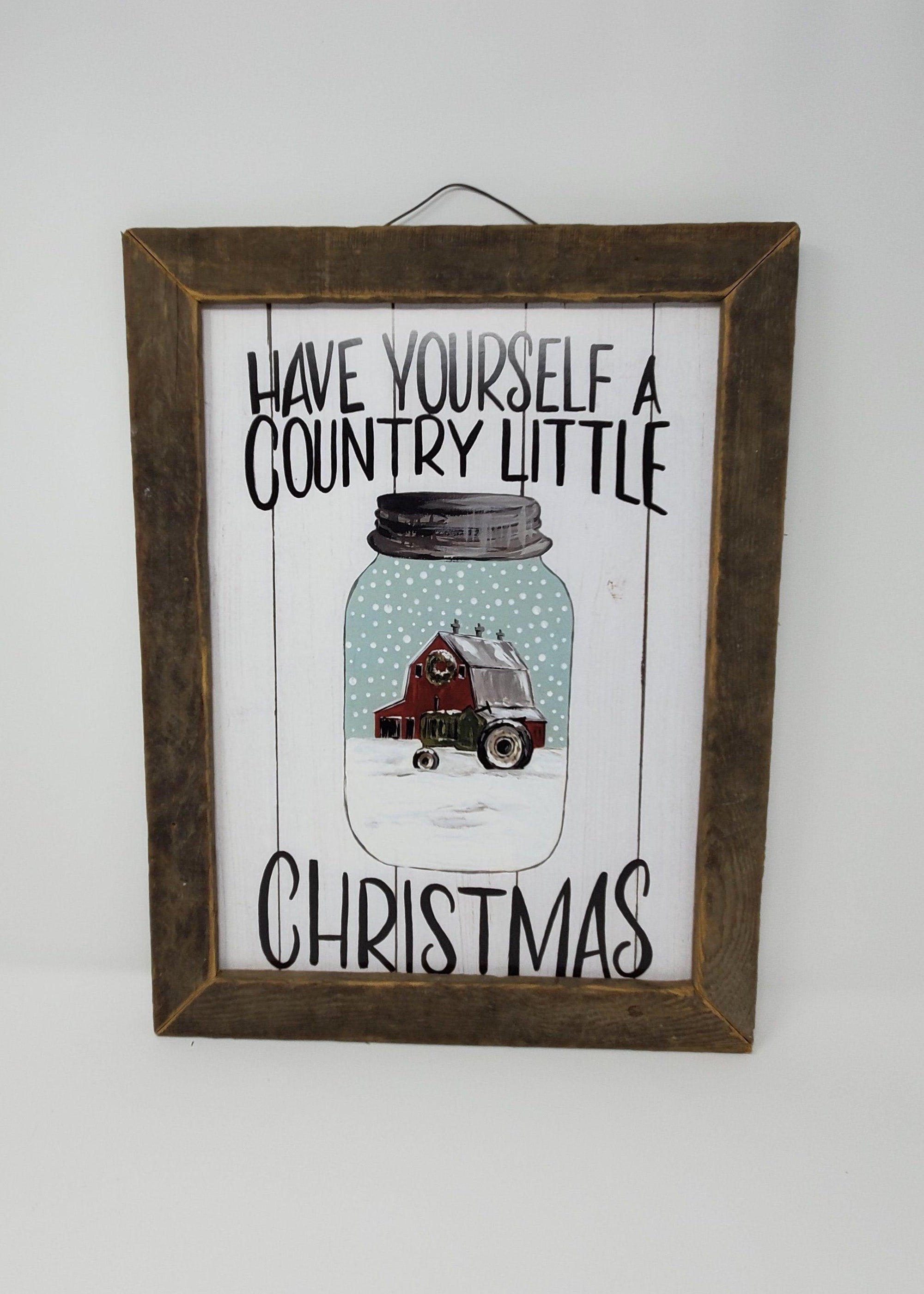 Mason Jar Christmas Rustic Sign - A Rustic Feeling