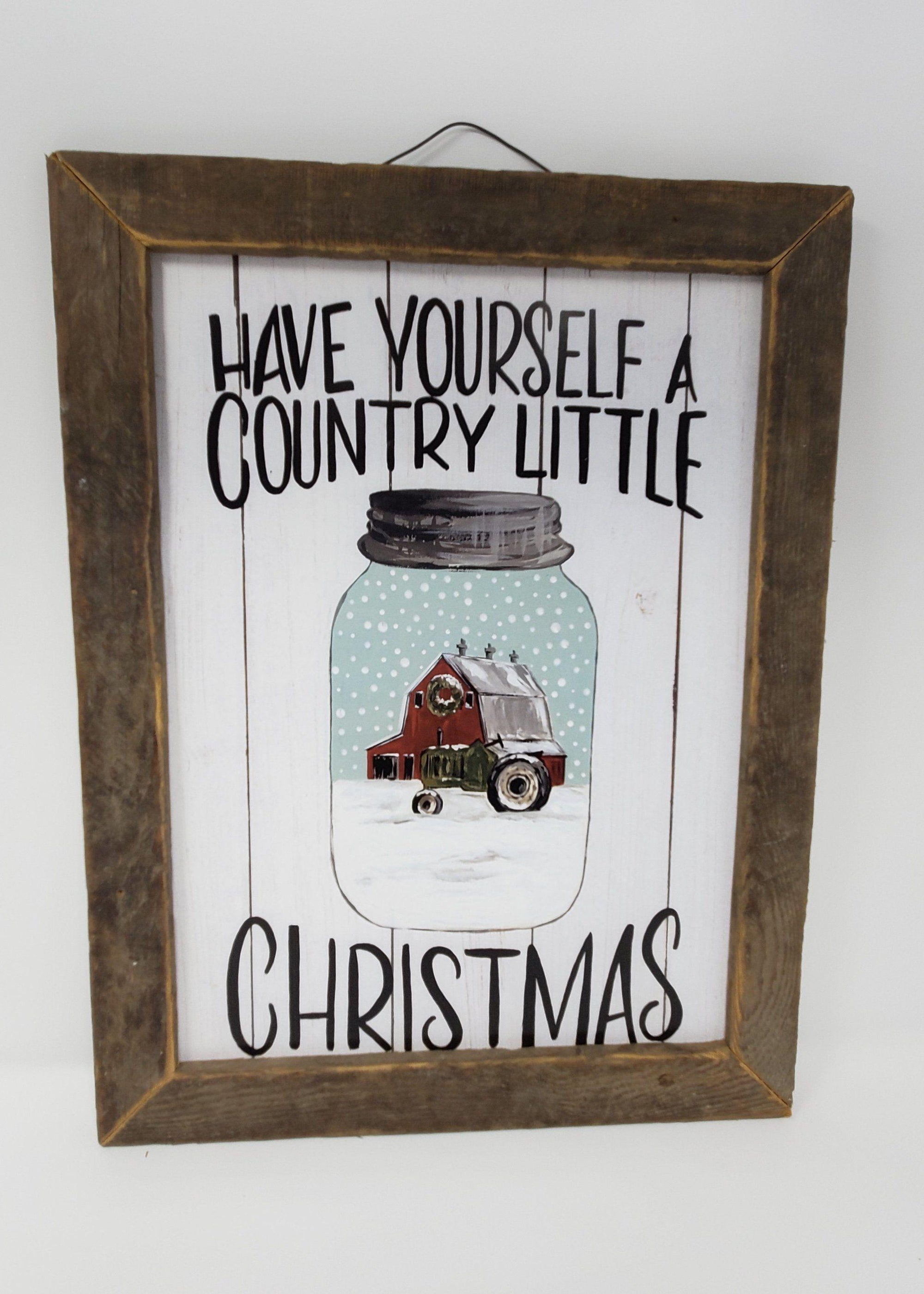 Mason Jar Christmas Rustic Sign - A Rustic Feeling