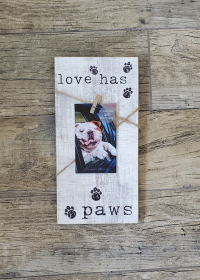 Paw Print Picture Frame Pet Decor A Rustic Feeling