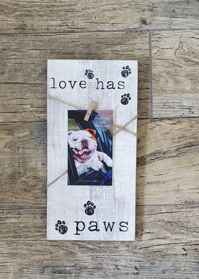 Paw Print Picture Frame Pet Decor A Rustic Feeling