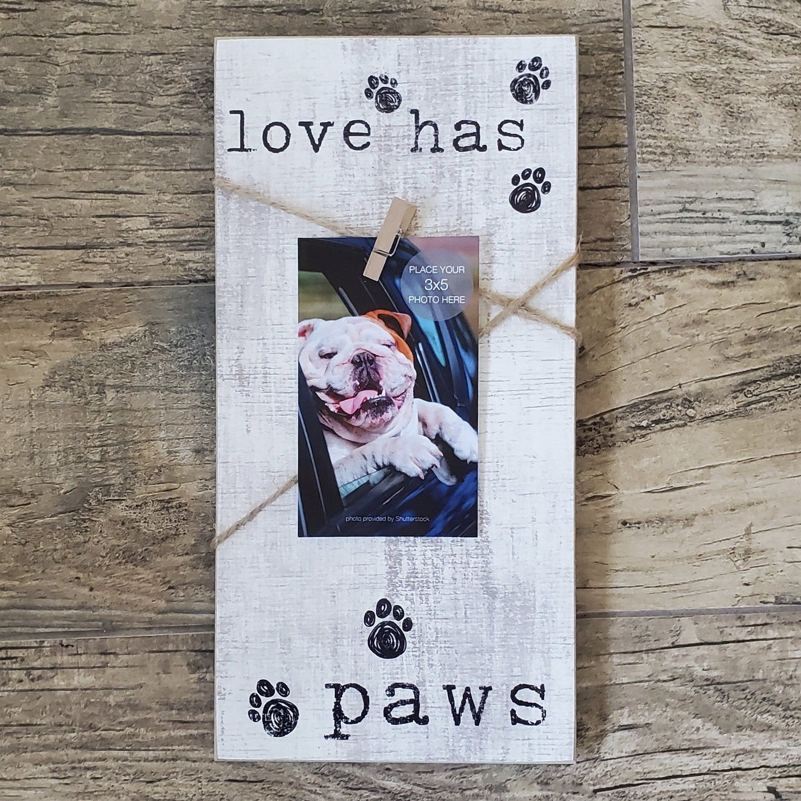 Paw Print Picture Frame Pet Decor A Rustic Feeling 