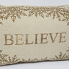 Christmas Pillow - Believe - A Rustic Feeling