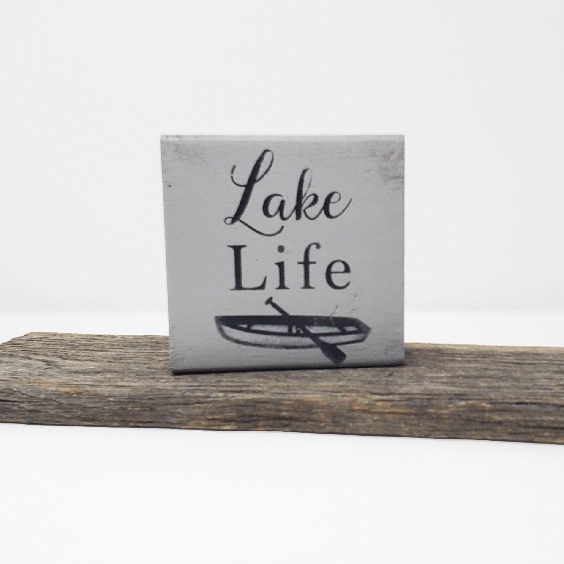 Lake House Sign, Summer Decor - A Rustic Feeling