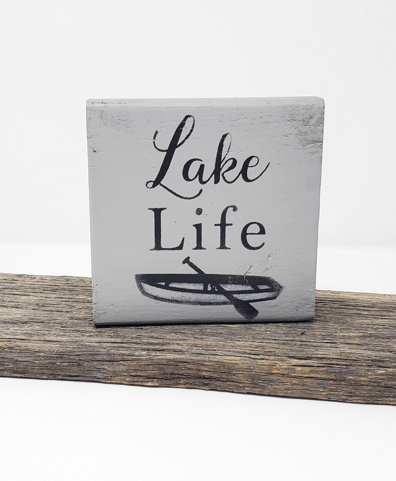 Lake House Sign, Summer Decor - A Rustic Feeling